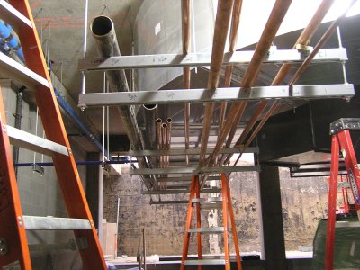 First floor pipes